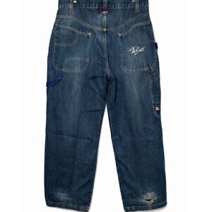 Vintage ESCO Baggy Carpenter Jeans Distressed Utility Workwear Y2K Denim 38x32